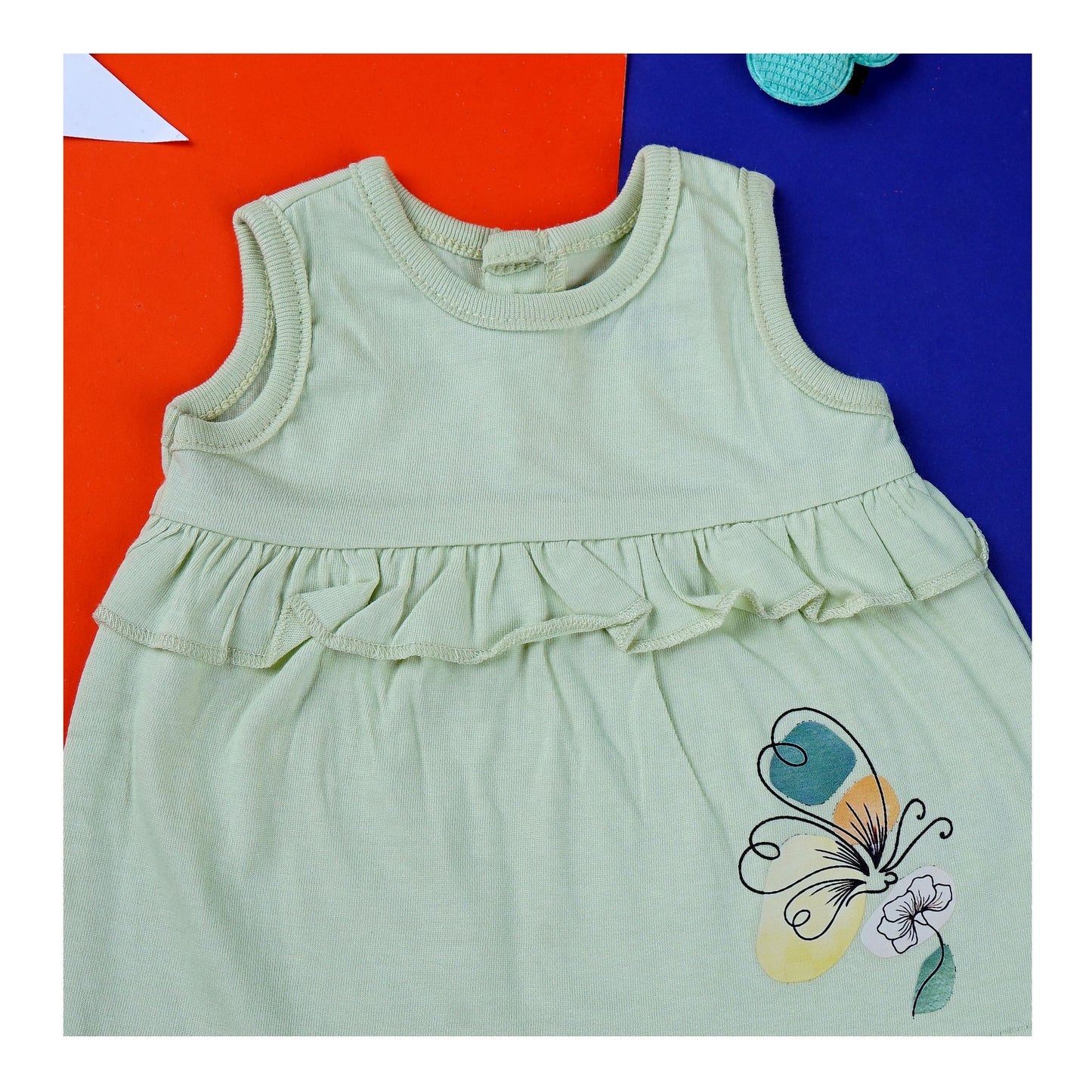Basix Infant Sleeveless Frock, 6023