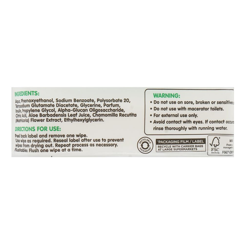 Pure Flushable Toilet Tissue Wipes 40