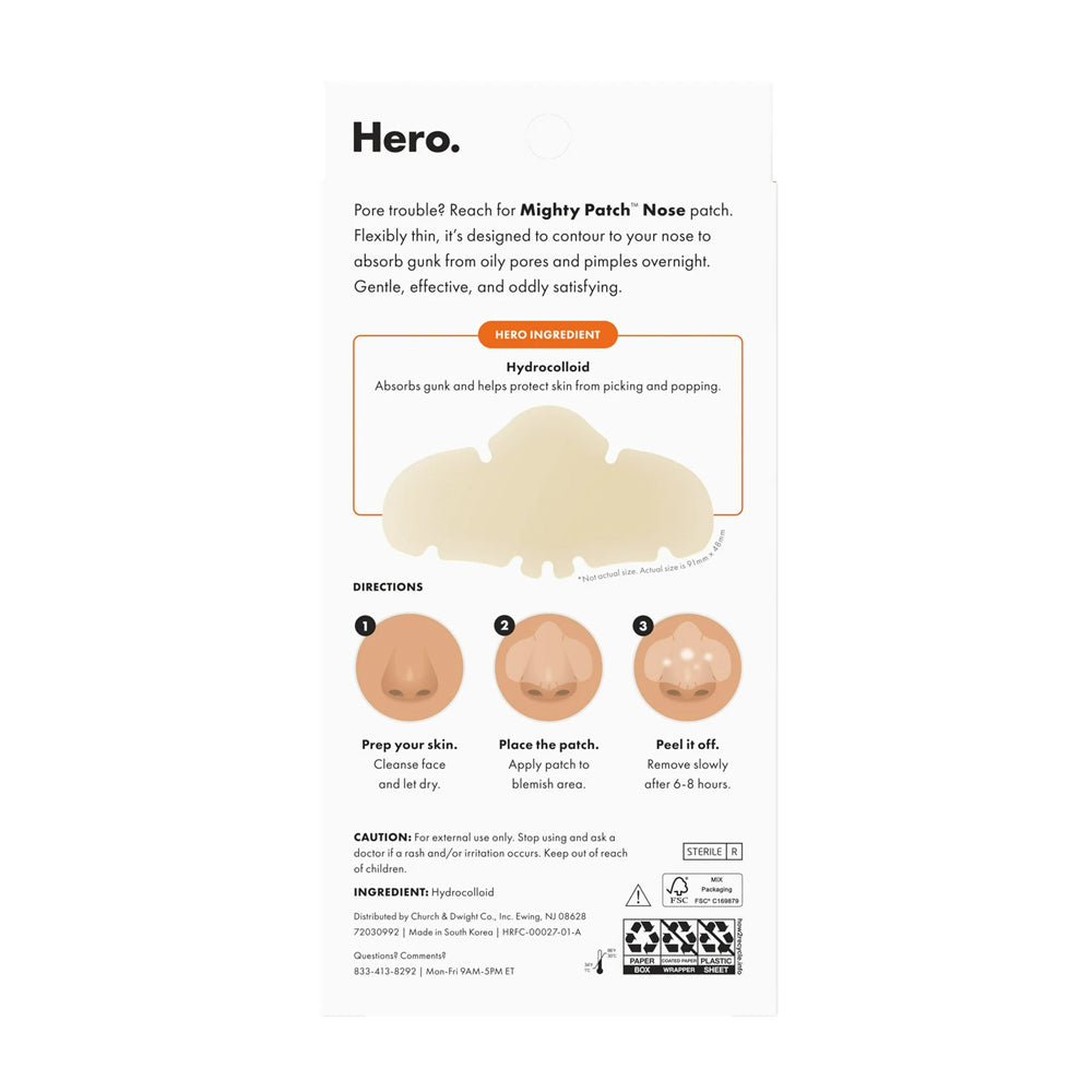 Hero Cosmetics Mighty Nose Patch For All Types Of Skin 8-Pack
