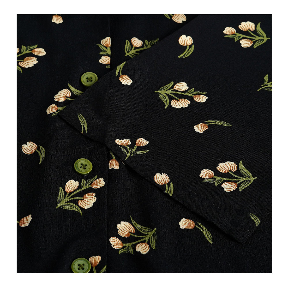 Basix Women's Small Flora Co-Ord Set Black Viscose CORD-135