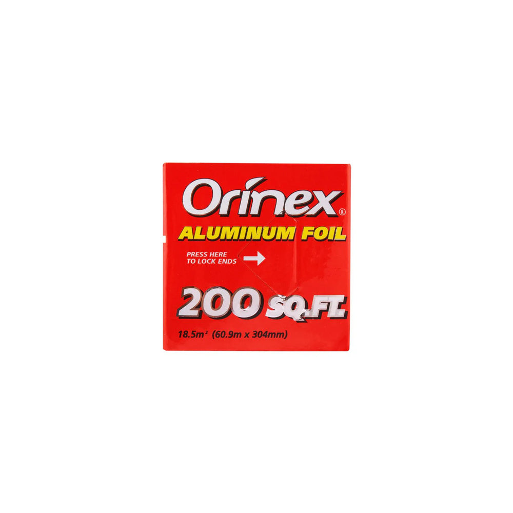 Orinex Aluminum Foil, 200 SQFT, 12 Inches x 66.6 Yards