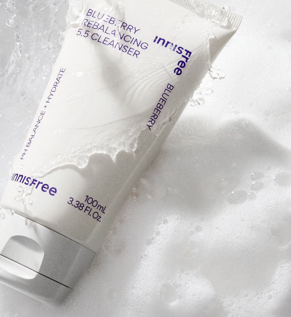 Innisfree Blueberry Rebalancing 5.5 Cleanser, Glycerin & Citric Acid, For Sensitive Skin, 100g