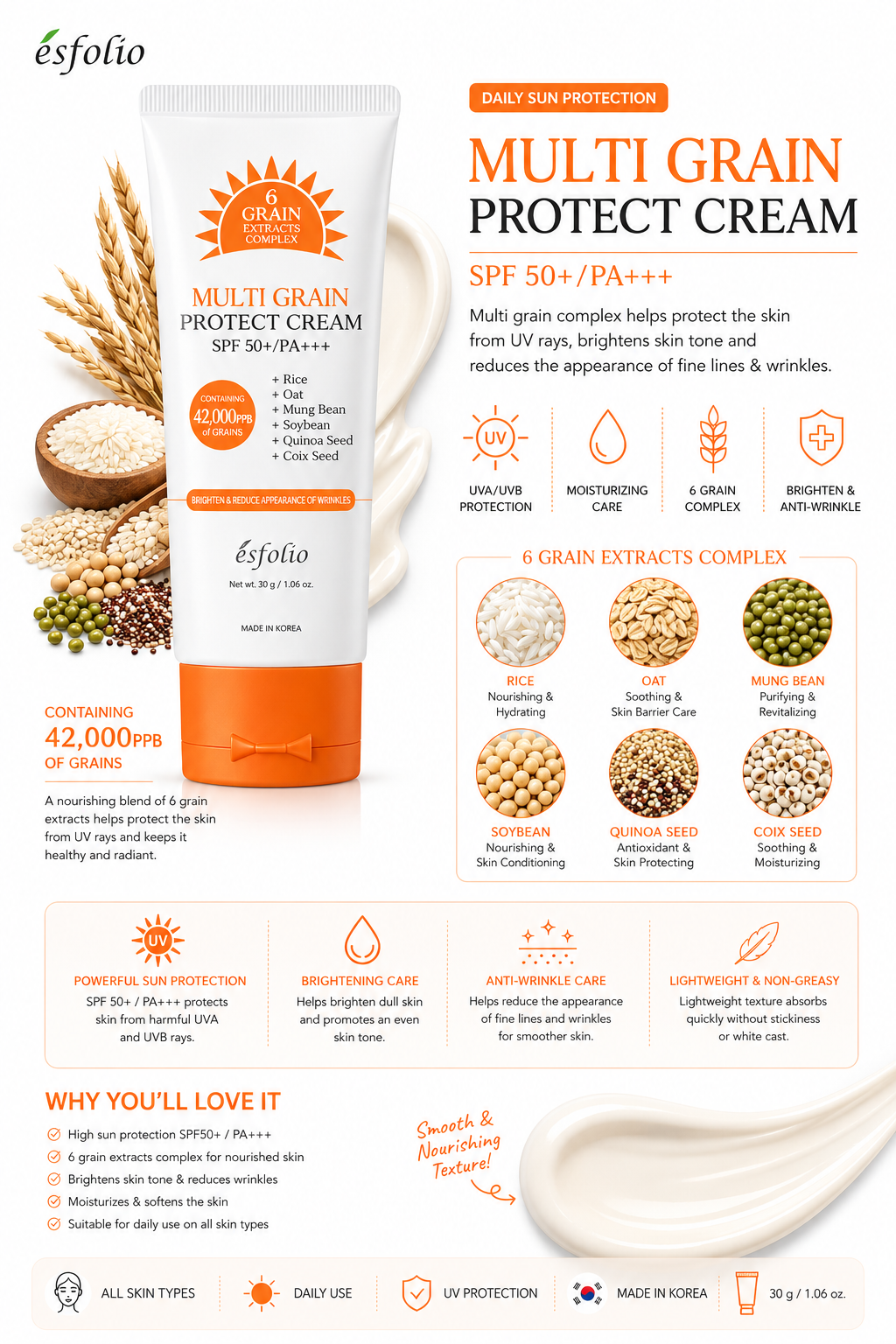 Esfolio Multi Grain Sun Cream
