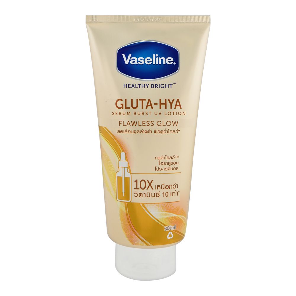Vaseline Healthy Bright Gluta-Hya Flawless Glow Serum Burst UV Lotion 300ml