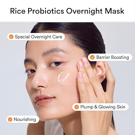 Abib Rice Probiotics Barrier Jelly Overnight Mask, Overnight Repair & Hydration Care, Rice Extract, 80ml