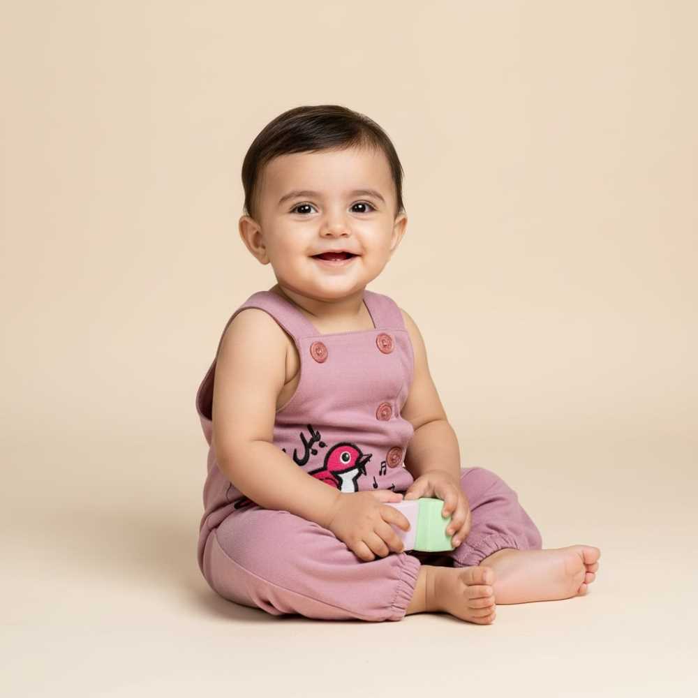 Basix Infant Ghousla Cross Button Dungaree 2606