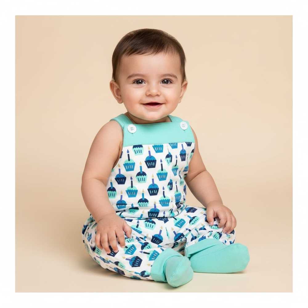 Basix Infant Monster At A Party Center Cut Dungaree 2648