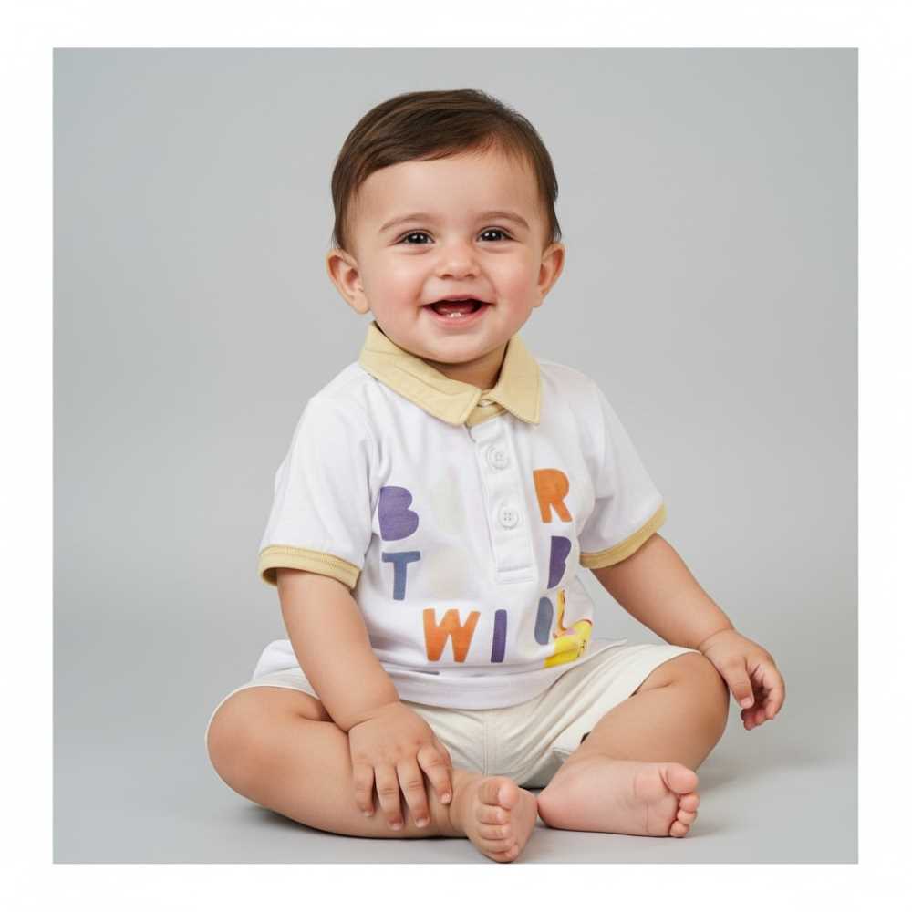 Basix Infant Self Collar Polo T-Shirt 5966