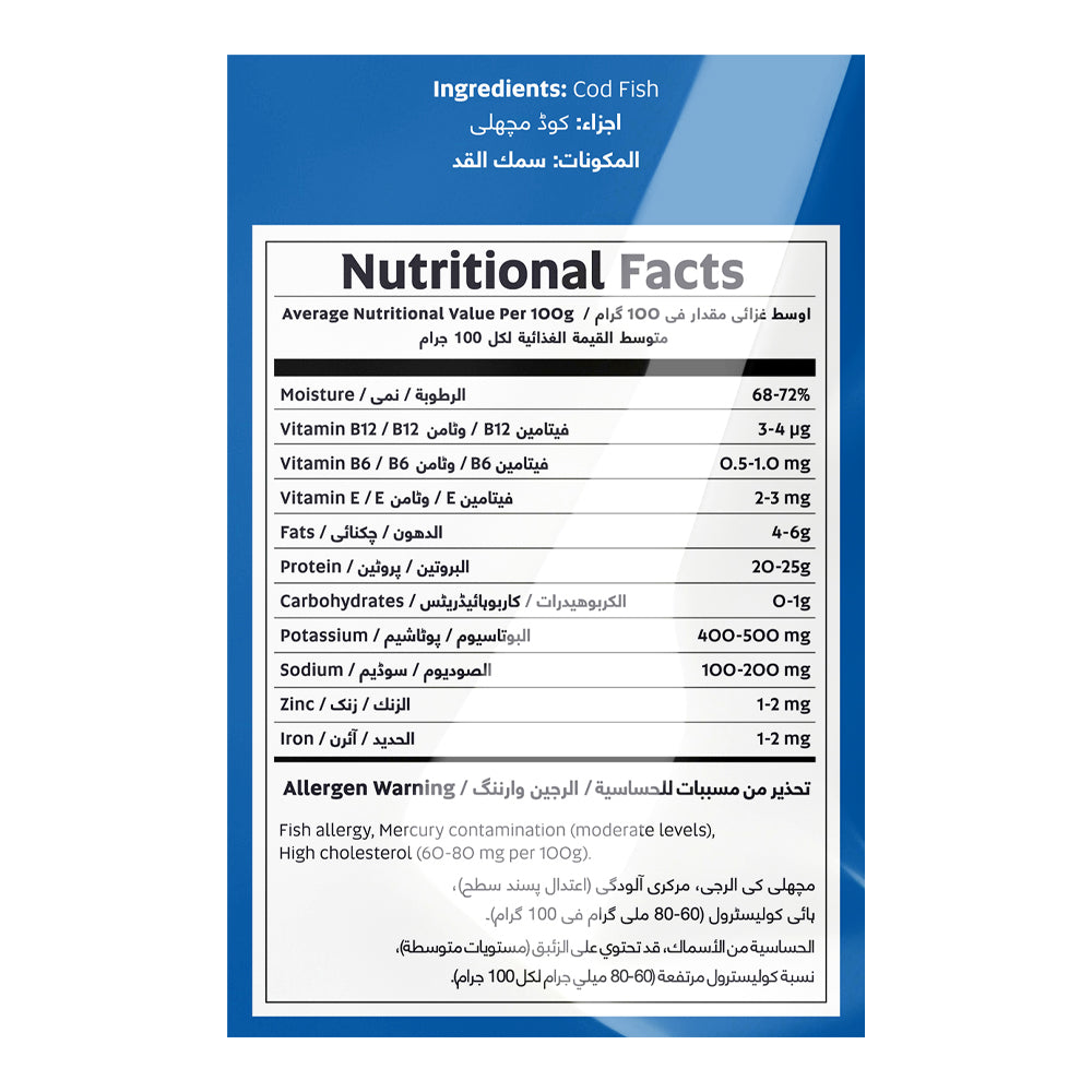 Fresh Street Cod Fish Fingers — nutritional information