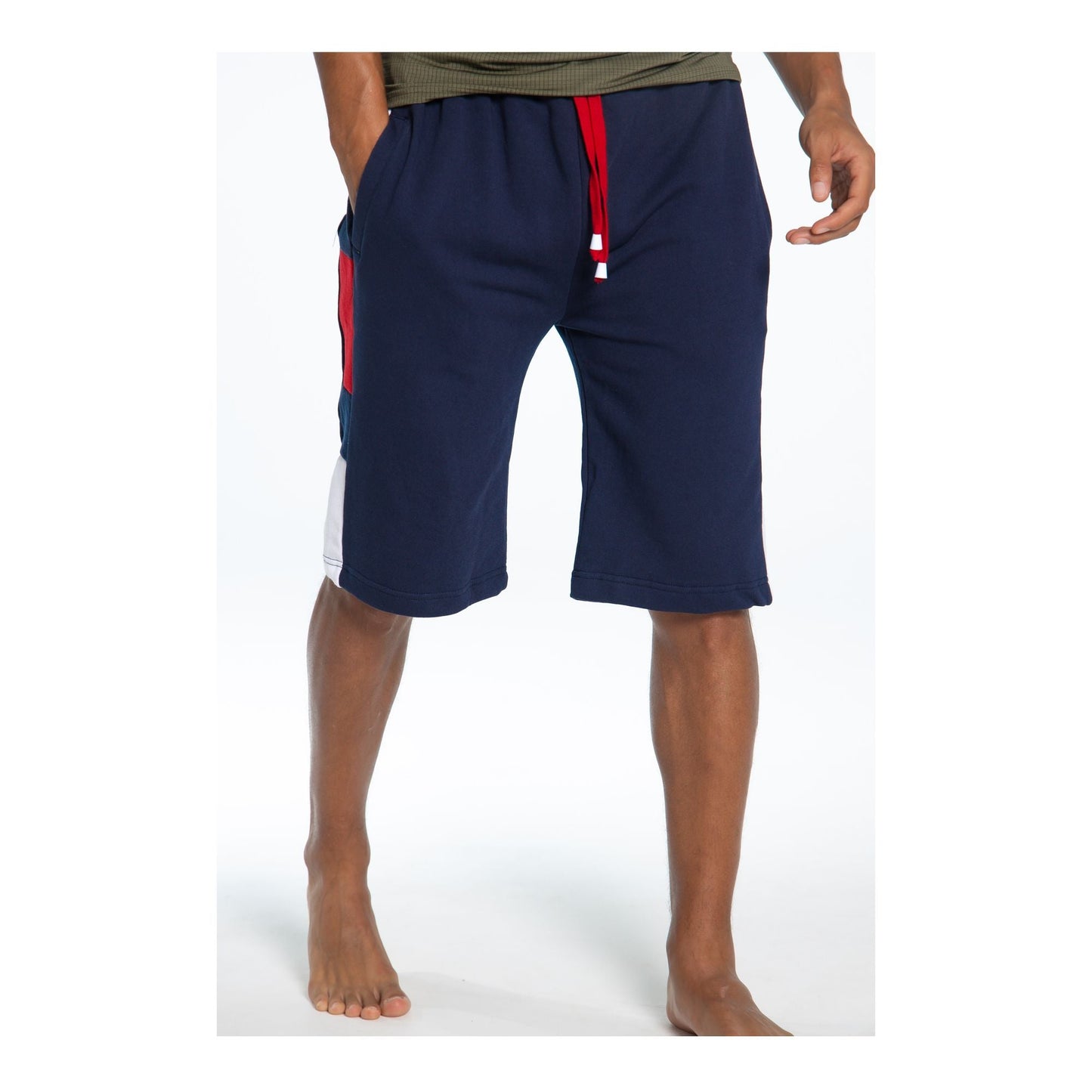 Basix Silid Navy Men's Shorts Red & White Contrast MS-502