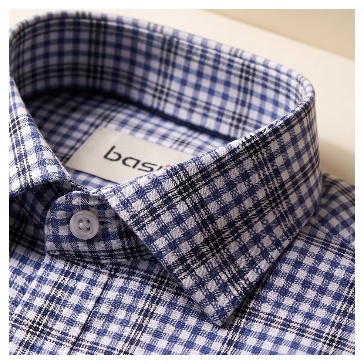 Basix Men's Signature Check Shirt Blue Ds-02