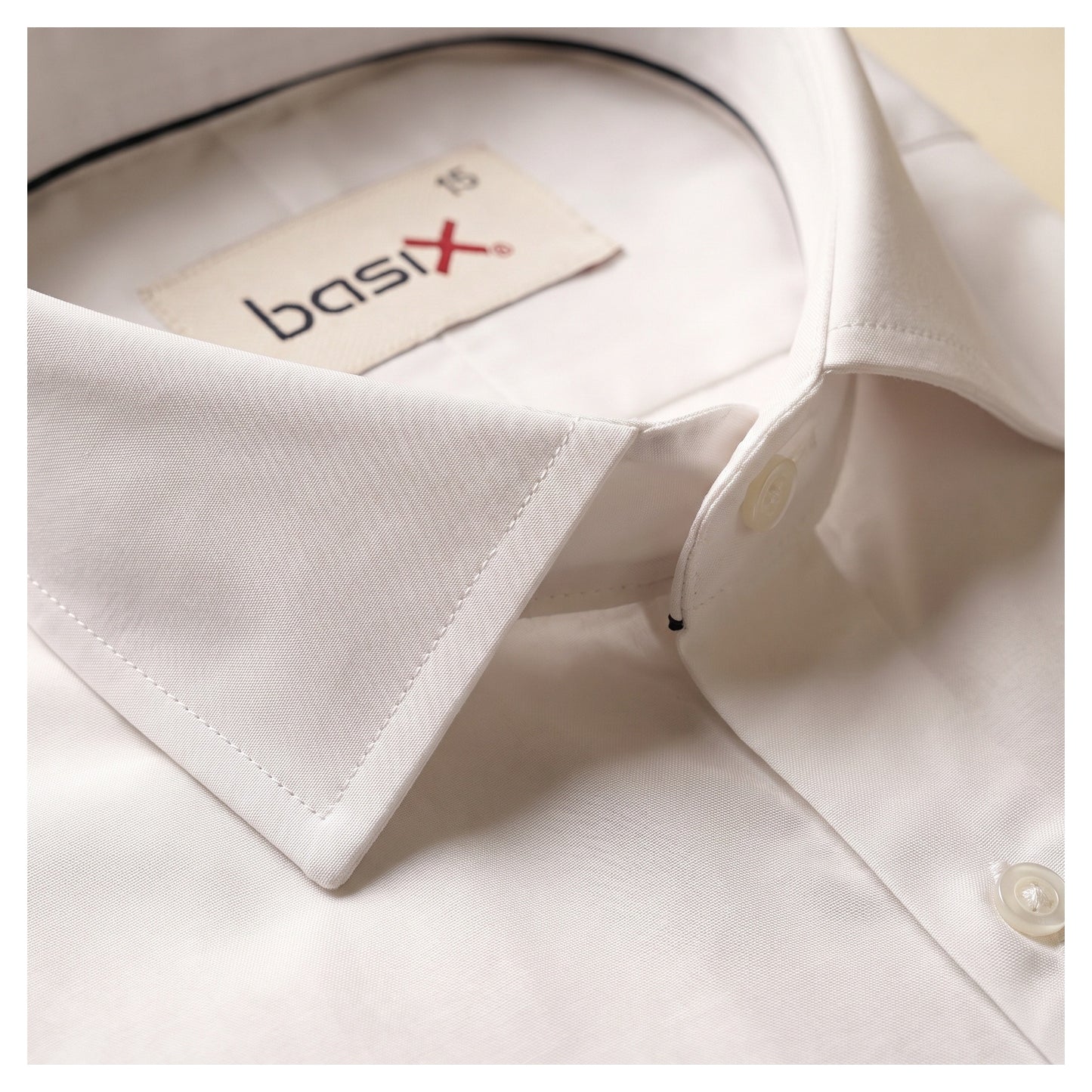 Basix Men's Basic Shirt. White DS-01