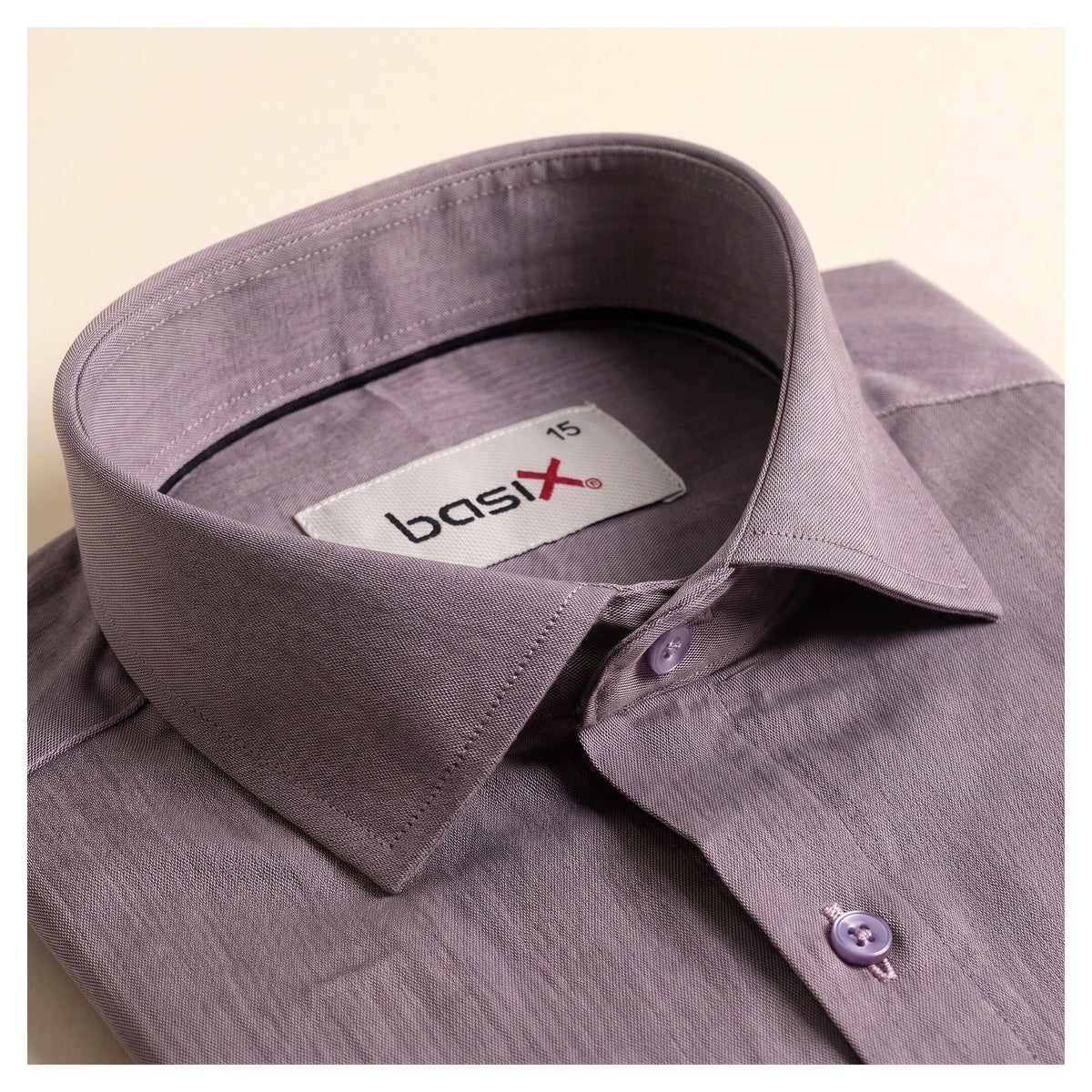 Basix Men's Signature Shirt P Purple DS-022