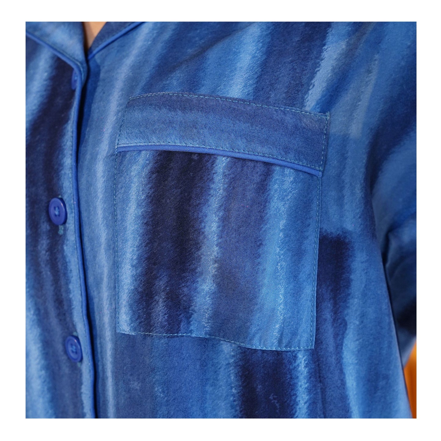 Basix Women's Light & Dark Blue Tie & Dye Loungewear, 2-Piece Set, LW-664