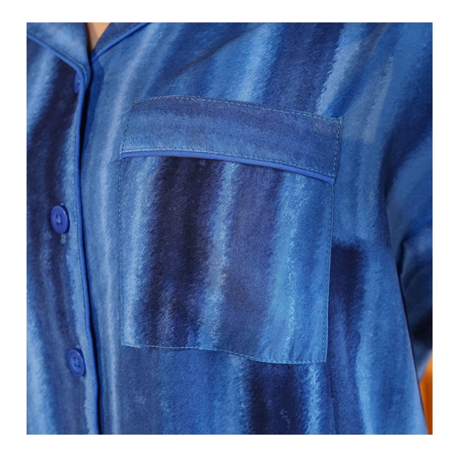 Basix Women's Light & Dark Blue Tie & Dye Loungewear, 2-Piece Set, LW-664