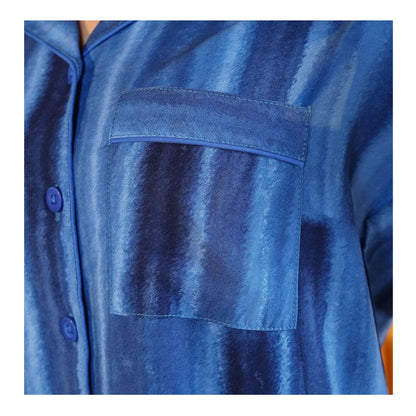 Basix Women's Light & Dark Blue Tie & Dye Loungewear, 2-Piece Set, LW-664