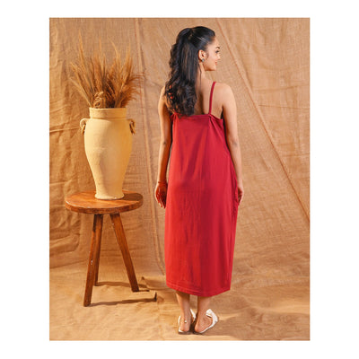 Basix Women's Stretchable Long Night Gown, Cotton, Maroon, LNG-51