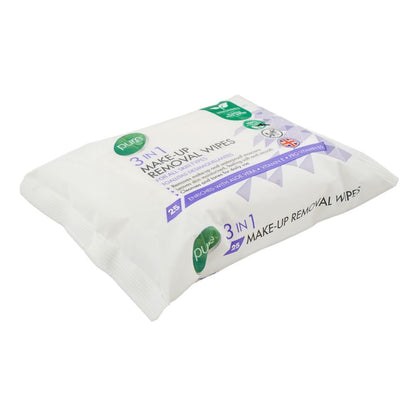 Pure 3 IN 1 Make up Removal Wipes 25