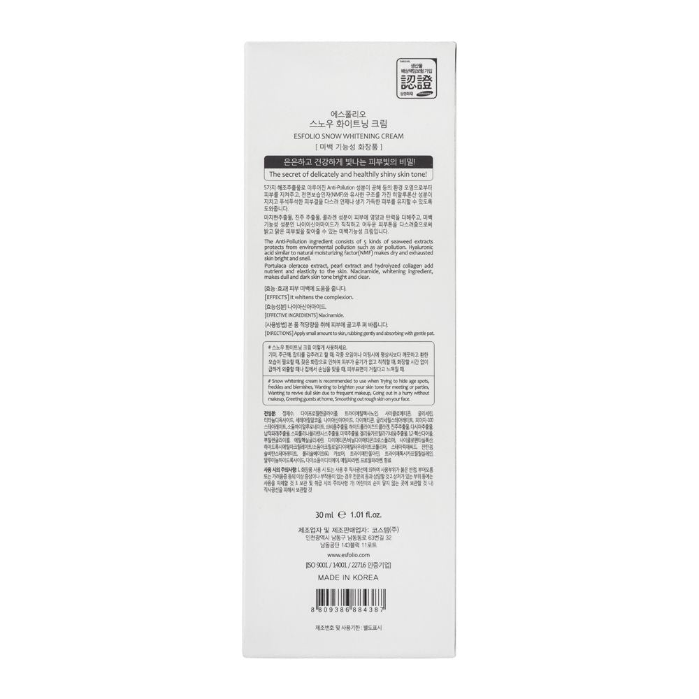 Esfolio Snow Whitening Cream