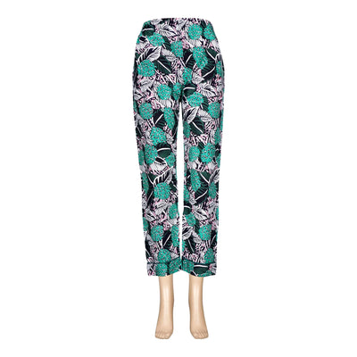 Basix Women's Linen Pajama, Multi Shades Of Forest Green, 116