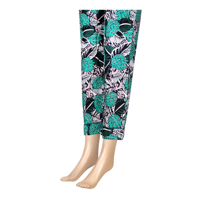 Basix Women's Linen Pajama, Multi Shades Of Forest Green, 116