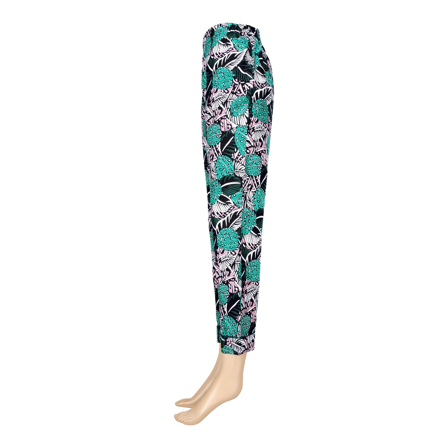 Basix Women's Linen Pajama, Multi Shades Of Forest Green, 116