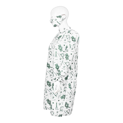 Basix Independence Day Landmarks Kurti For Women, With Mask & Hair Band