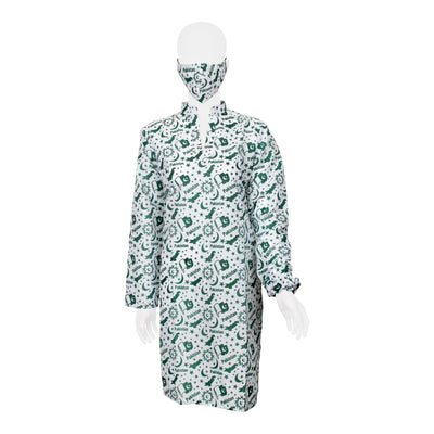 Basix Independence Day Pakistan Flag Kurti For Women, With Mask & Hair Band