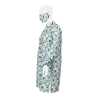 Basix Independence Day Pakistan Flag Kurti For Women, With Mask & Hair Band