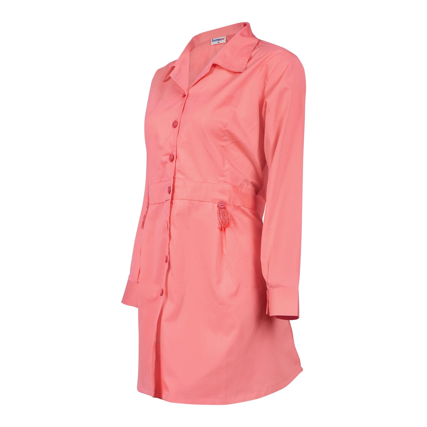 Basix Women's Cotton Button Shirt Carnation Pink, WS-554