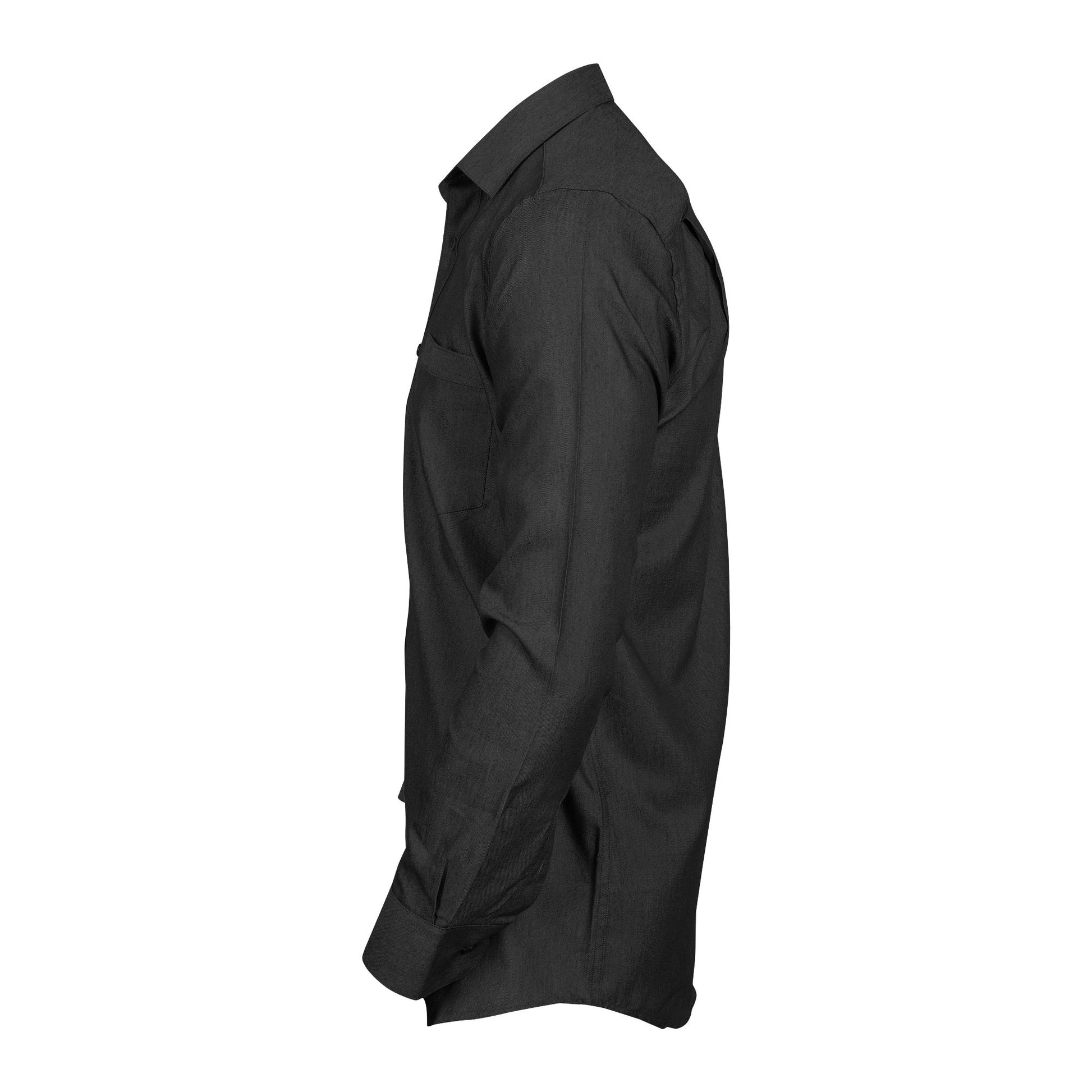 Basix Men's Textured Fabric Ash Black, MFS-101