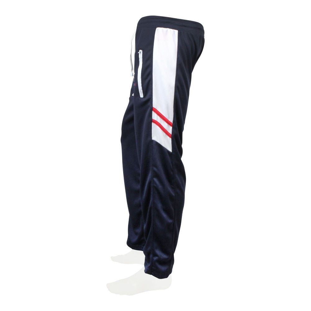 Basix Moisture Wicking Sport Trouser Navy With White Accents, ST-705