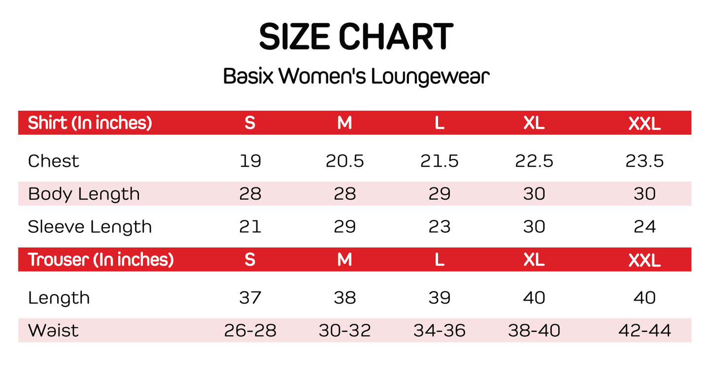 Basix Women's 3 Quarter Sleeves Loungewear 2-Piece Set, Silk, Dark Brown, SW-125