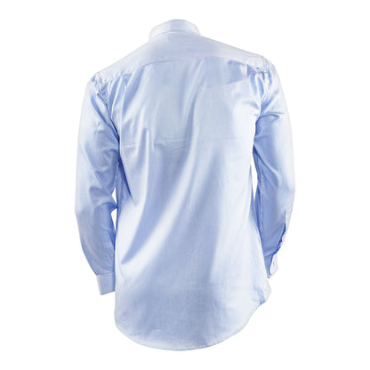 Basix Men's Thin Striped Shirt, Sky Blue & White, MFS-106