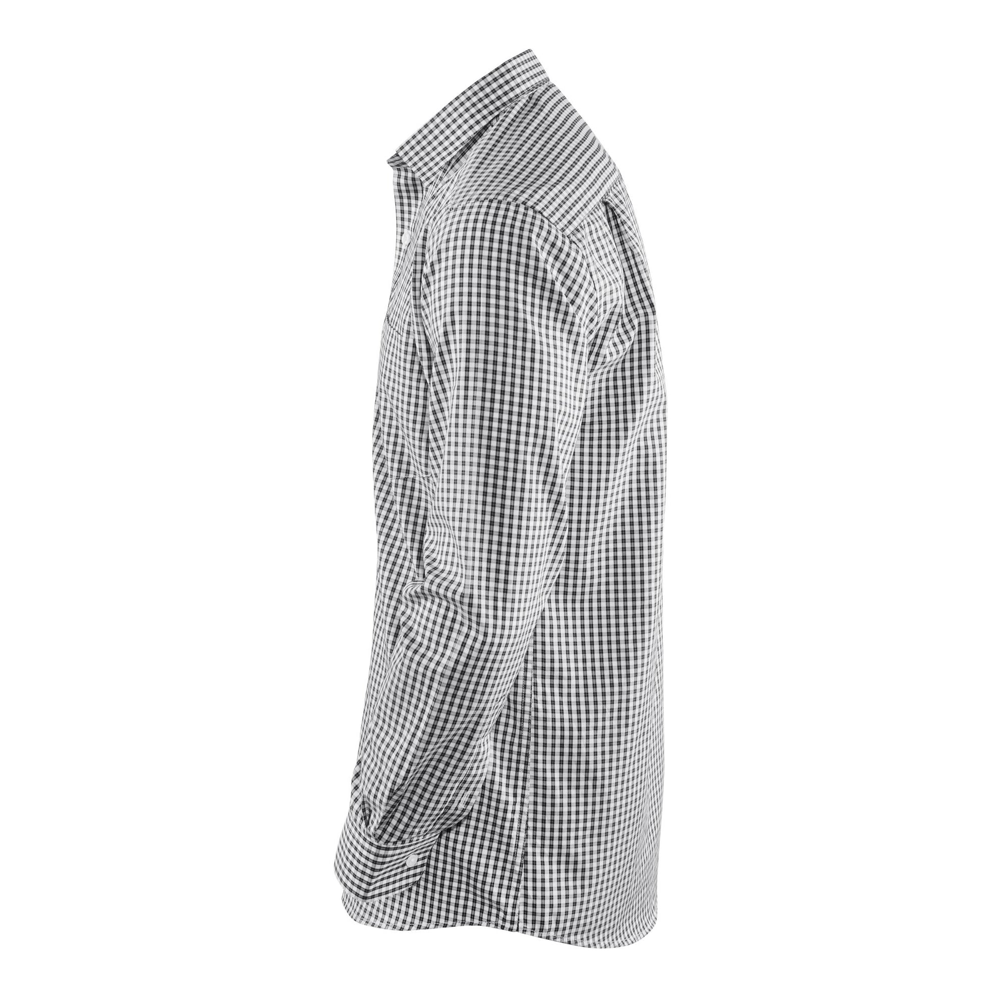 Basix Men's Check Shirt, Black &amp; White, MFS-107