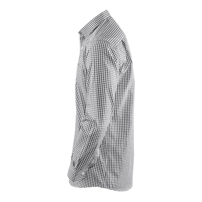 Basix Men's Check Shirt, Black &amp; White, MFS-107