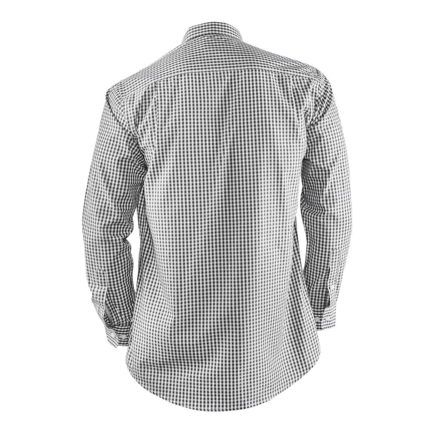 Basix Men's Check Shirt, Black &amp; White, MFS-107