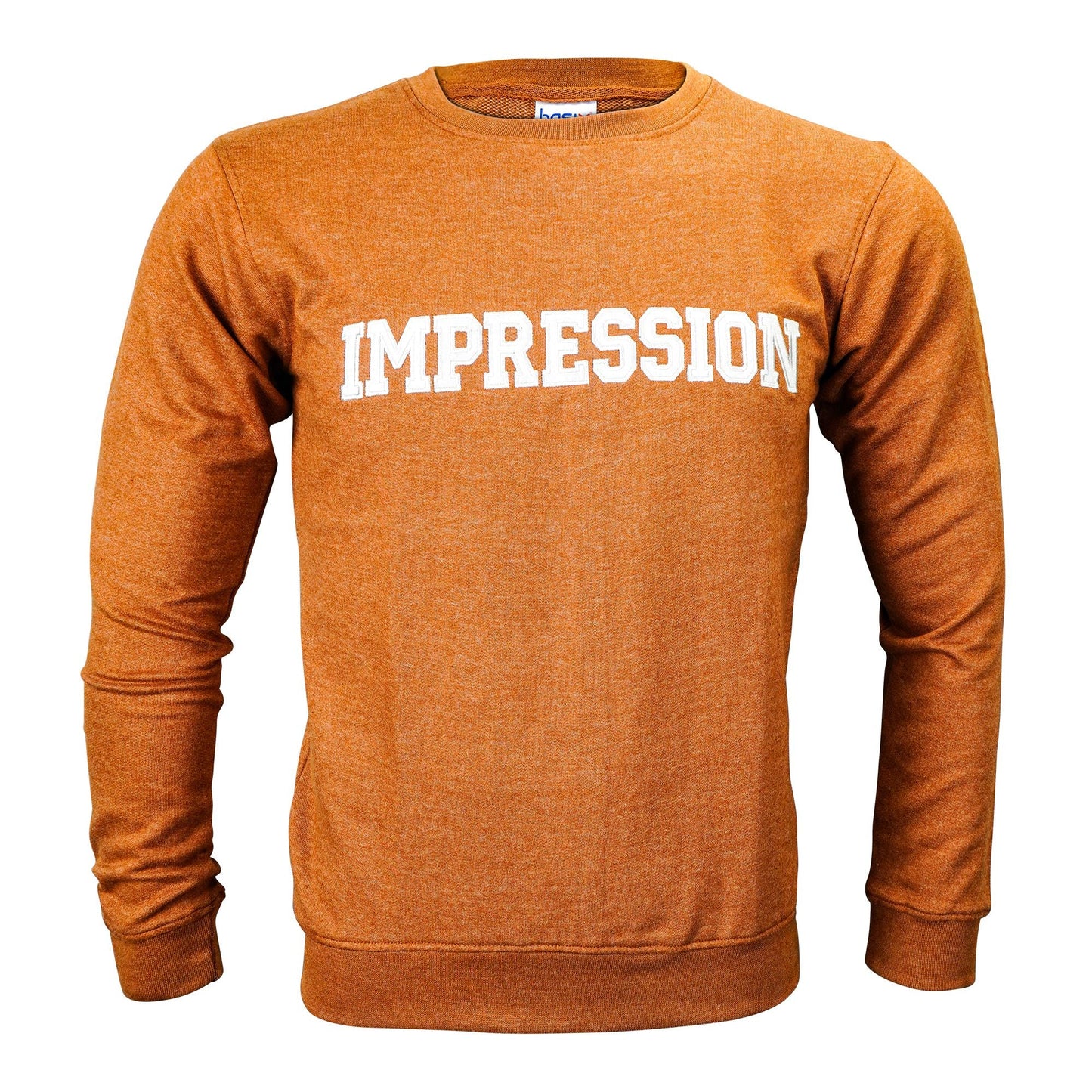 Basix Golden Brown Impression Embroidered Sweatshirt  For Men  MSS-604