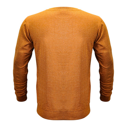 Basix Golden Brown Impression Embroidered Sweatshirt, For Men, MSS-604