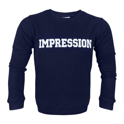 Basix Navy Impression Embroidered Sweatshirt  For Men  MSS-605