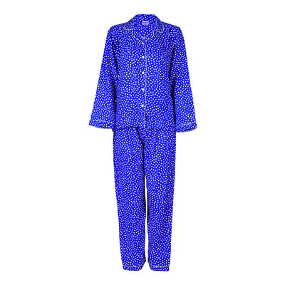 Basix Girls Royal Blue With White Polk Dots Night Suit  GRL-156