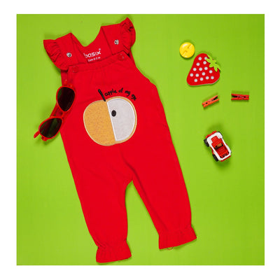 Basix Infant Apple Of My Eye Frill Dungaree  2626