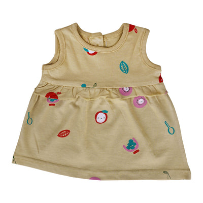 Basix Infant Apple Of My Eye Sleeve Less Frock, 2627
