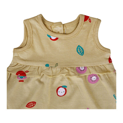 Basix Infant Apple Of My Eye Sleeve Less Frock, 2627