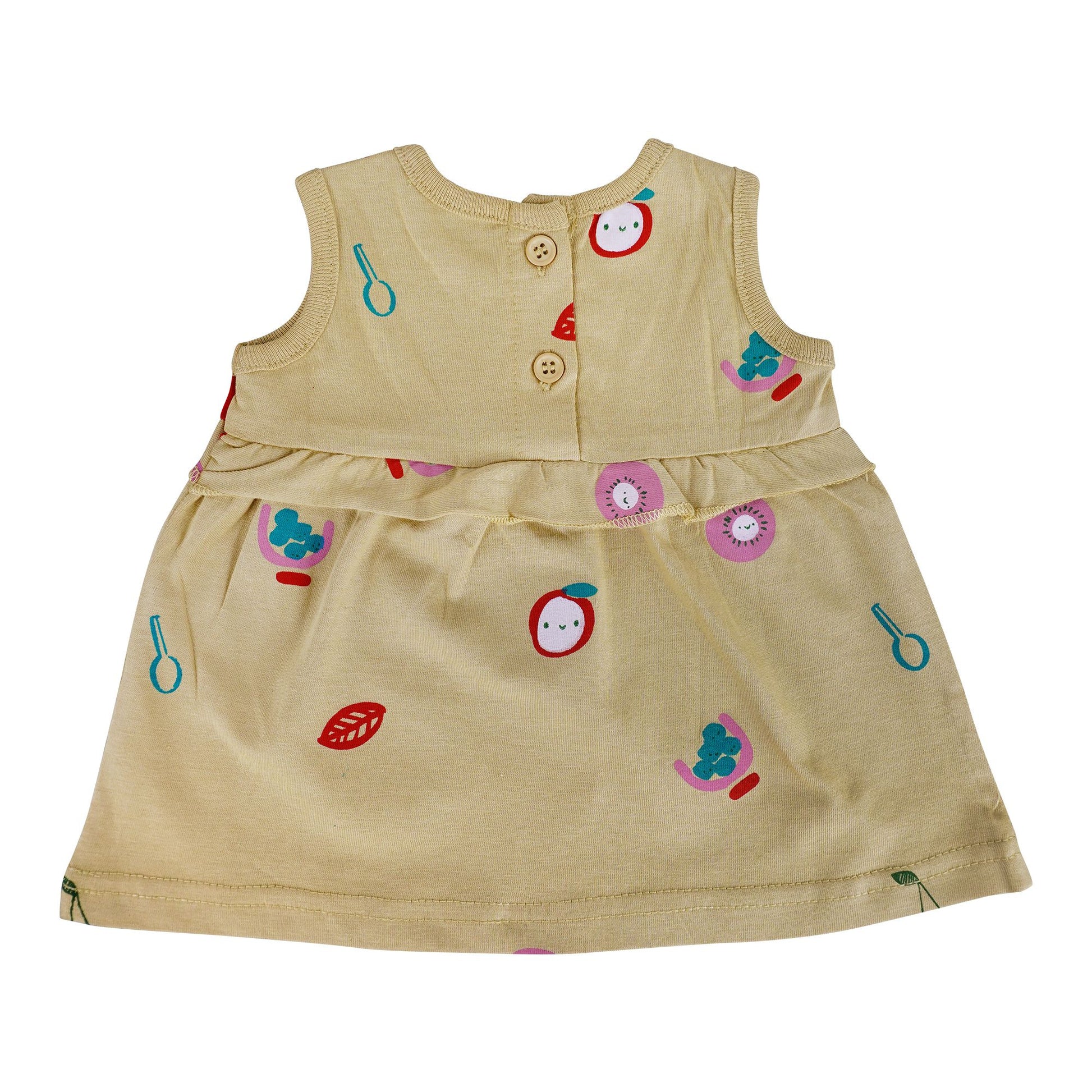 Basix Infant Apple Of My Eye Sleeve Less Frock, 2627