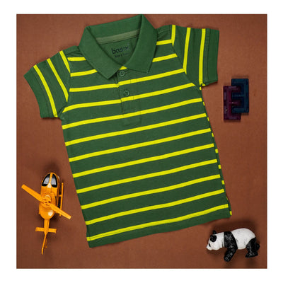 Basix Boys Champ Champ Polo with Flat Knit Collar  2709