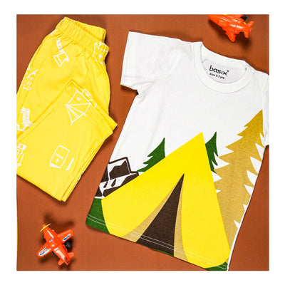 Basix Boys Champ Champ Night Suit (With Crew Neck T-Shirt)  2720