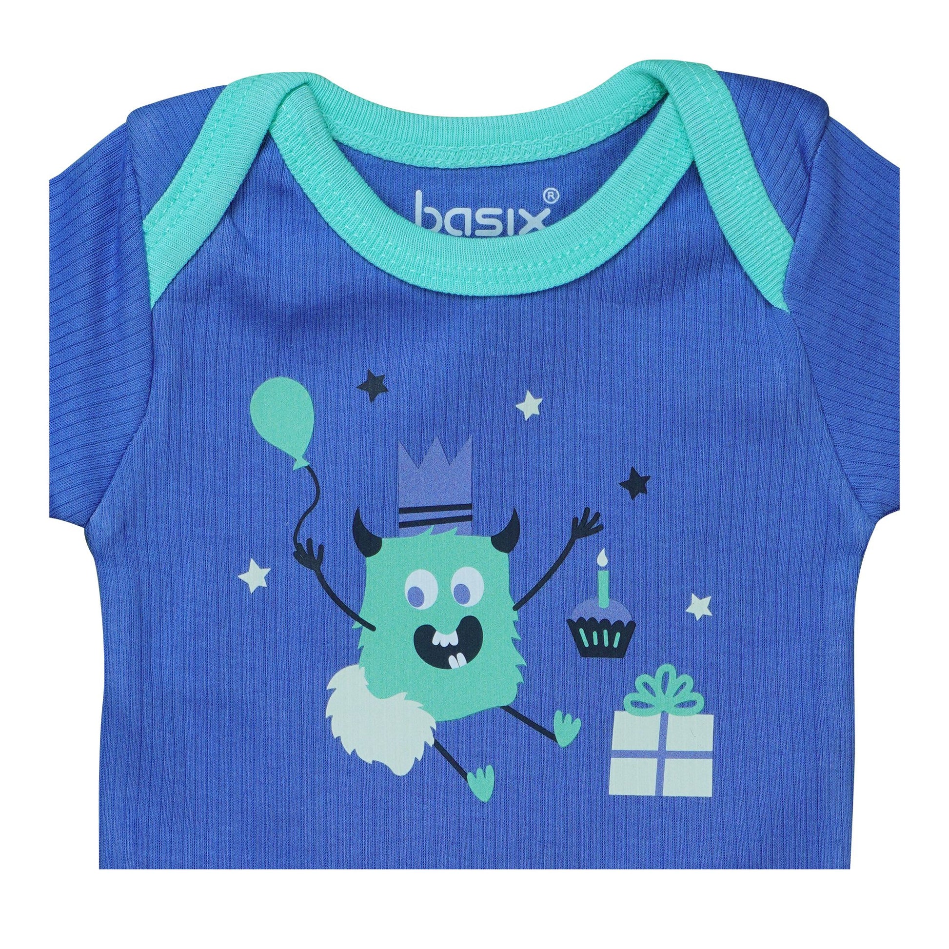 Basix Infant Monster At A Party Short Sleeve Body Suit, 2641