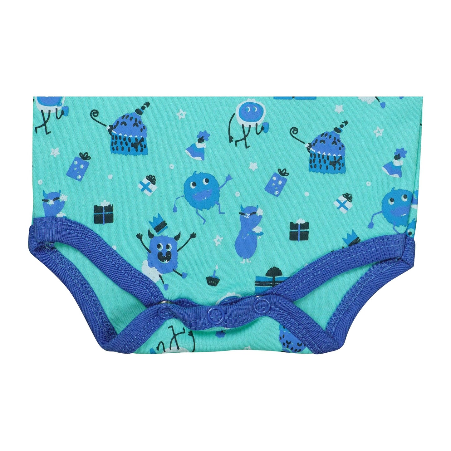 Basix Infant Monster At A Party Short Sleeve Body Suit with Collar, 2642