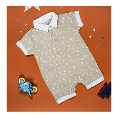 Basix Infant Monster At A Party Polo Romper  2644